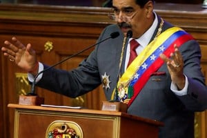 Venezuela's President Nicolas Maduro delivers his annual address to the nation at the National Assembly, in Caracas, Venezuela January 15, 2024. REUTERS/Leonardo Fernandez Viloria