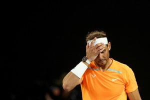 FILE PHOTO: Tennis - Australian Open - Melbourne Park, Melbourne, Australia - January 18, 2023
Spain's Rafael Nadal looks dejected after losing his second round match against Mackenzie Mcdonald of the U.S. REUTERS/Carl Recine/File Photo