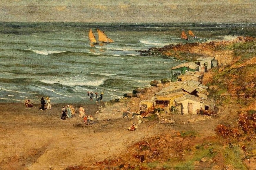 "Playa de los Ingleses" óleo realizada en 1901. Foto: Zurbarán