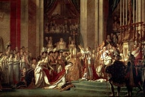 La coronación de Napoleón y coronación de Josefina, por Jacques-Louis David, 1809.  Foto: Museo del Louvre