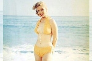 Mariylin Monroe, una de las primeras divas de Hollywood en animarse a usar bikini.