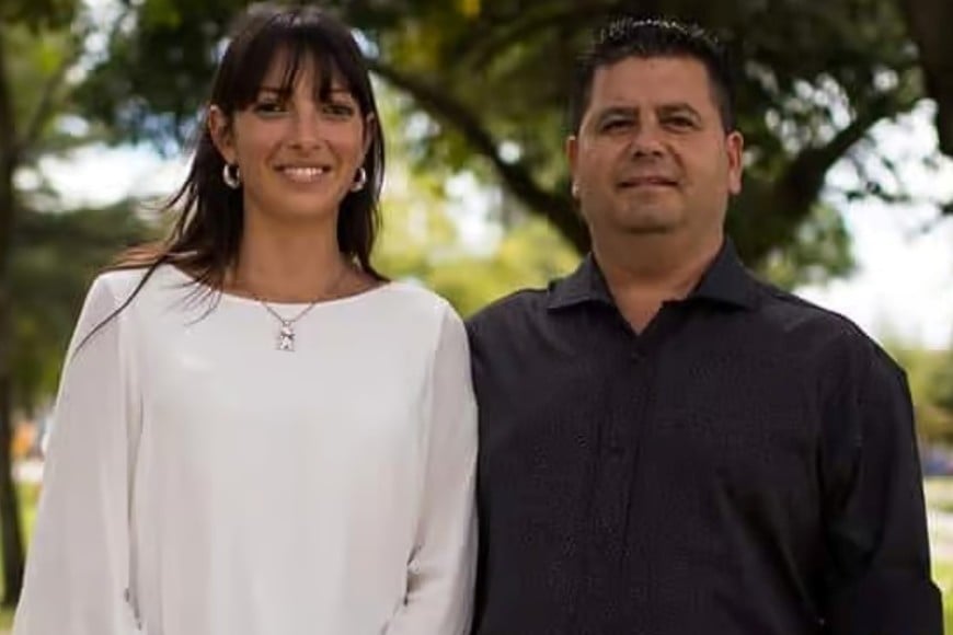 Silvio Garbolino junto a su vice presidenta, Yamila Gallisso.