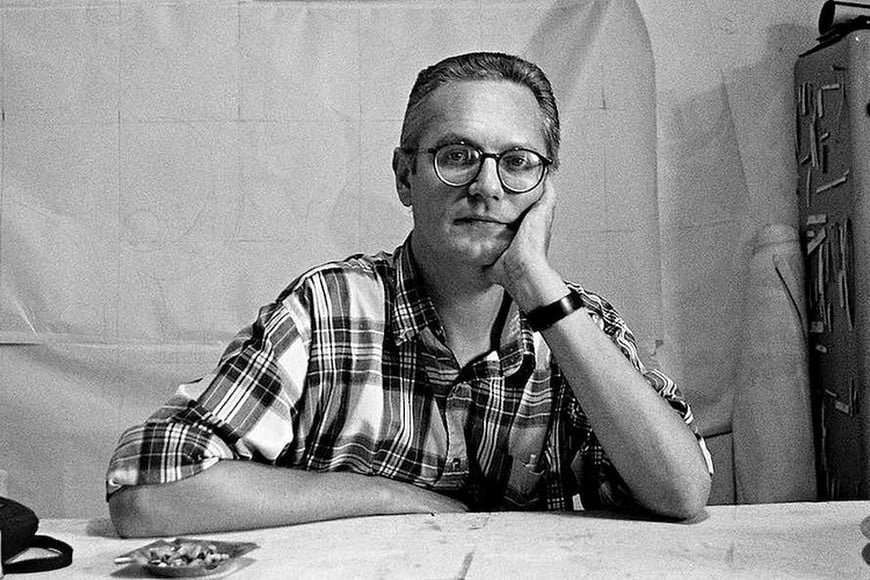 El pintor en su taller en 1995. Foto: Gian Paolo Minelli
