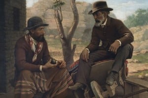 “Escena de costumbres”, óleo sobre tela de 1888.  Foto: Museo Nacional de Bellas Artes