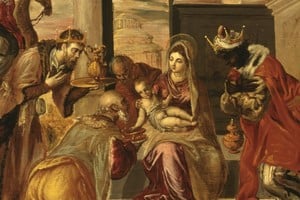 La adoración de los reyes magos según El Greco. Foto: Museo Soumaya